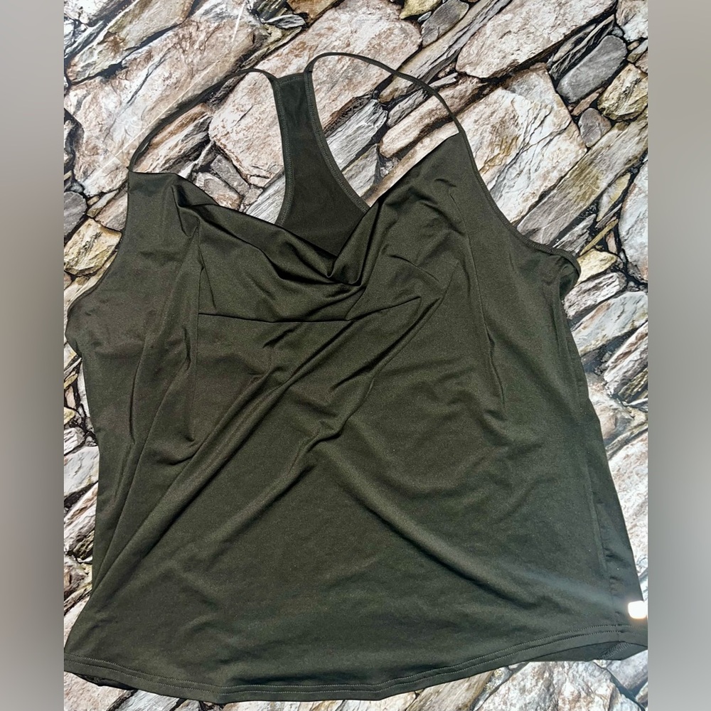XL Fabletics olive green tank top